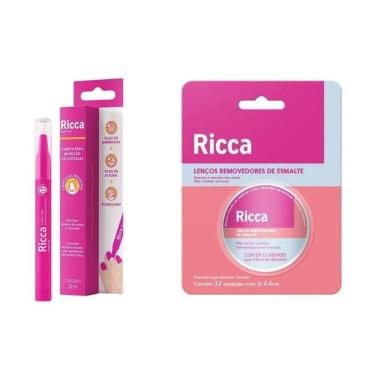 Imagem de Kit Ricca Caneta Para Cutículas+lenço Removedor De Esmalte 32un