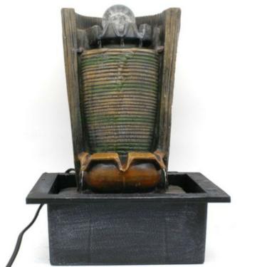 Imagem de Fonte Água Decorativa Resina Cascata Iluminação Led Bivolt