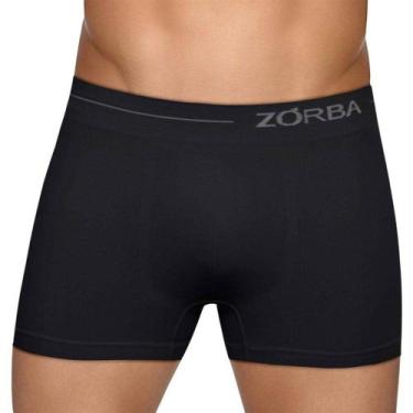 Imagem de Cueca Boxer Zorba Side 839 Sem Costura Lateral Poliamida, GG, Preto
