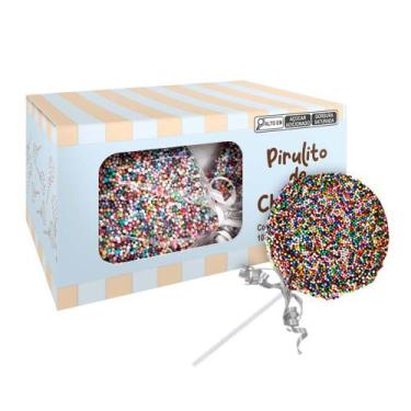 Imagem de Pirulito de Chocolate ao Leite com Missanga (10 Uni.) Borússia Chocola