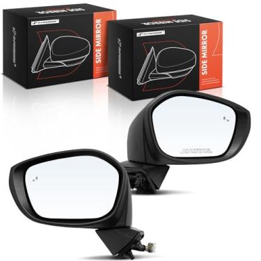 Imagem de A-Premium Par (2) espelhos retrovisores elétricos do lado do motorista e do passageiro - compatível com Honda Civic 2022-2024 - Retrovisor retrovisor externo preto dobrável manual aquecido com