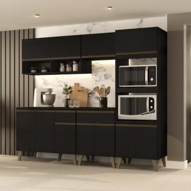 Imagem de Armário de Cozinha Completa Atlanta Studio Preto Touch