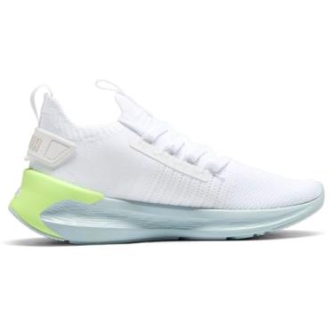 Imagem de PUMA Tênis de corrida feminino Softride Symmetry Fuzion, Puma Branco/maçã efervescente, 39