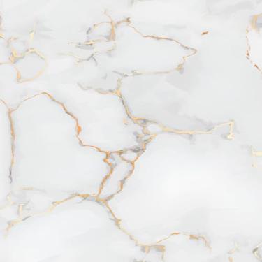 Imagem de Papel De Parede 10m Adesivo Mármore Branco Cinza Com Linhas Douradas