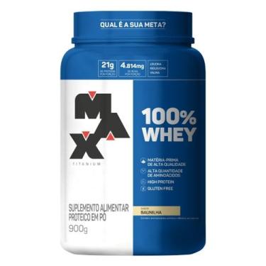 Imagem de Whey Protein Concentrado 100% Whey - Max Titanium, 1, 900g, 900g, Baun