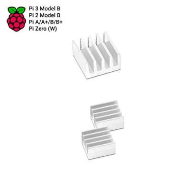 Imagem de MakerSpot dissipador de calor de alumínio para Raspberry Pi, Heat Sink for Pi2/3 - Silver - 1 pack