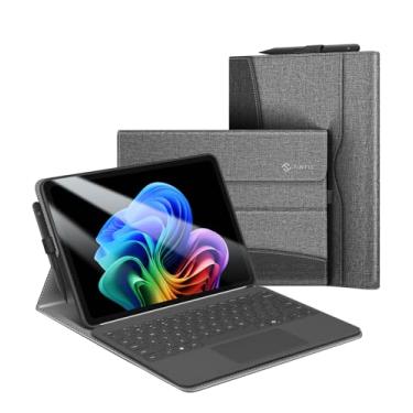 Imagem de Fintie Capa protetora para Microsoft Surface Pro de 12 polegadas (2025), carteira de visualização multiangular, capa traseira de TPU empresarial com bolso e suporte de caneta, compatível com teclado