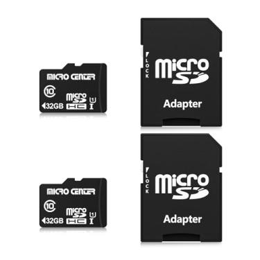 Imagem de INLAND Micro Center Cartão de memória flash MicroSDHC Classe 10 de 32 GB com adaptador para armazenamento de dispositivos móveis, celular, tablet, drone e gravação de vídeo Full HD - 80 MB/s UHS-I,