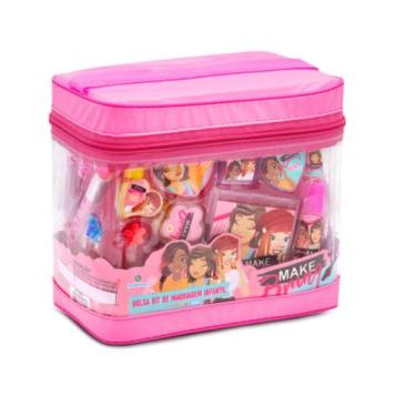 Imagem de Kit Bolsa Maquiagem Infantil Makebrinq Polibrinq MK03