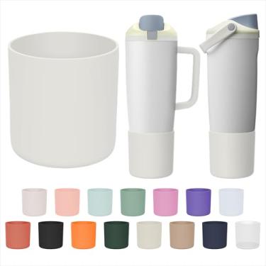 Imagem de Bota superior de silicone compatível com garrafas e copos FreeSip Sway Owala de 850 g e 1,134 g, capa de proteção grande antiderrapante para copo e garrafa Freesip Sway