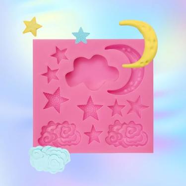 Imagem de Moldes pequenos de silicone para chocolate, moldes de doces para decoração de bolos de festa, enfeite de cupcake, moldes de argila de polímero fondant