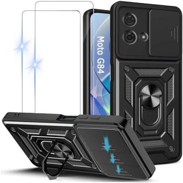 Imagem de Capinha Capa para Motorola Moto G84 5G + 2 Películas de Vidro Temperado | Capa Anti-Impacto | Proteção da Câmera | Resistente a Arranhões | Aberturas Precisos | Armadura Militar