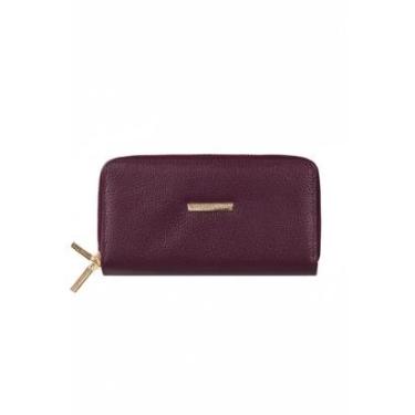 Imagem de Carteira feminina de couro liso Tinna 10x19cm-Feminino