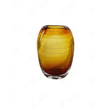 Imagem de Vaso Decorativo de Vidro Bolhas Âmbar 23cm ROD0001 BTC