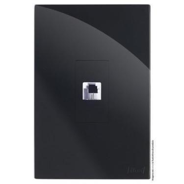 Imagem de Kit Rj45 Cat5 Internet Vertical 4X2 Brg11459-6Bk - Blux Recta Black Gl