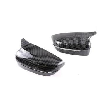 Imagem de Capa de espelho de asa de carro, para G20 G21 G22 G30 G31 G11 G14 G15 Tampas de cobertura de espelho lateral preto brilhante fibra de carbono