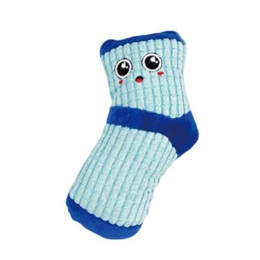 Imagem de Generic Brinquedo de pelúcia para cães com apito, divertido e criativo, ideal para cães de pequeno e médio porte, leve, interativo fofo. Ótimo, Azul