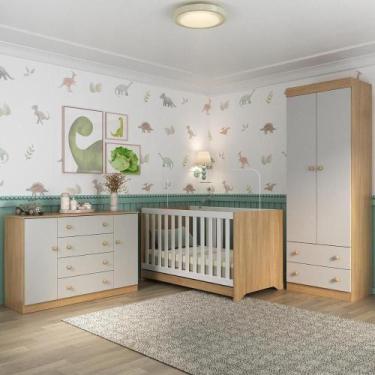 Imagem de Quarto De Bebê Completo Com Berço Americano 3 Em 1 Encanto Multimóveis