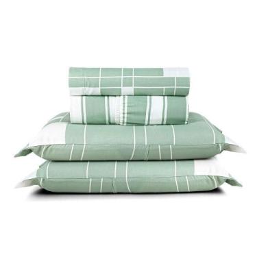 Imagem de Jogo De Lençol Casal Sublime 400 Fios Micropercal Toque De Algodão 4 P