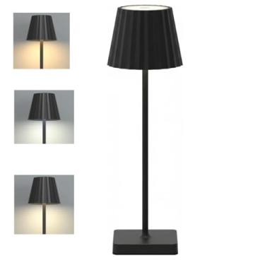 Imagem de Luminária de Mesa LED Recarregável Sem Fio – Abajur Touch com 3 Tons, Brilho Ajustável e USB-C, Luz Portátil para Leitura, Estudo e Home Office