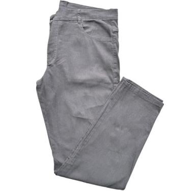 Imagem de calça masculina jeans e sarja slim c/elastano emporium black, Cinza, 4