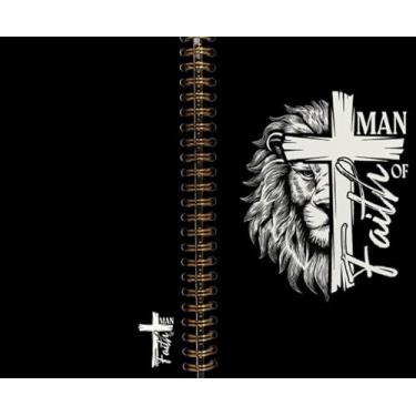 Imagem de Caderno cristão – Presentes cristãos de homem de fé para mulheres, cadernos bíblicos inspiradores para anotações, estudo da Bíblia, oração e anotações da igreja, caderno espiral A5 (homem da fé