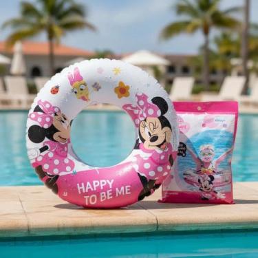 Imagem de Boia Inflável Redonda 56 Cm Minnie Infantil Piscina Praia - Canova'S V