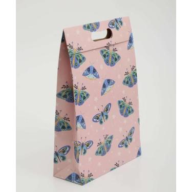 Imagem de Embalagem Presente Sacola Borboletas Marisa-87546, UN, Rosa
