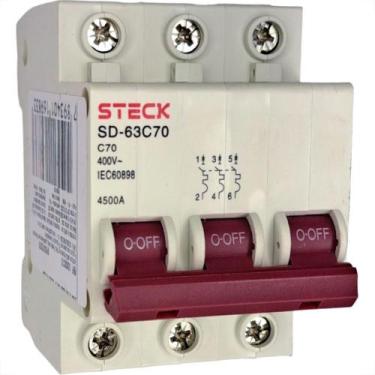 Imagem de Steck Disjuntor Din.3P 70A C 4,5Ka