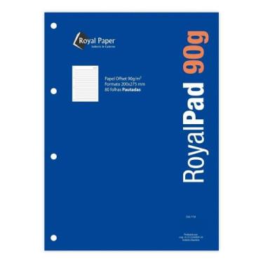 Imagem de Refil Fichário Royal Paper 90g Pautado 80Fls 200x275mm P105