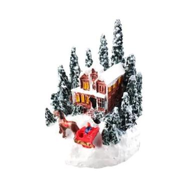 Imagem de Enfeites De Natal LED Para Crianças, Castelo Do Papai Noel, Casa De Ne