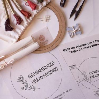 Imagem de Kit iniciante completo para Bordar com Risco (desenho) Risco:Algo mara
