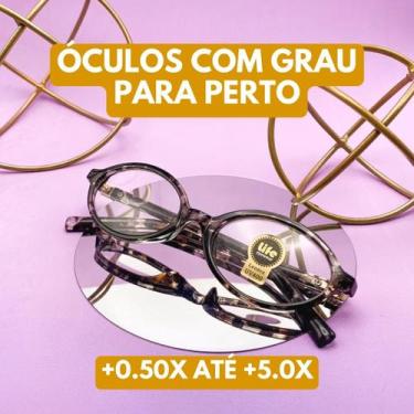Imagem de Armação Óculos Grau +0.50 até +5.0 Leitura Perto Leopardo Acetato Retr