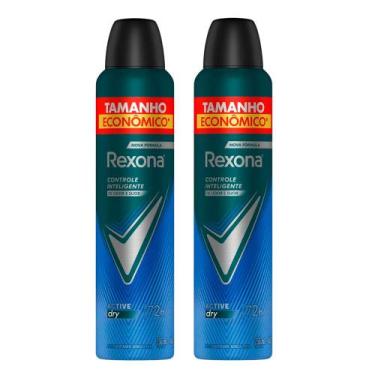 Imagem de Kit Desodorante Antitranspirante Aerosol Rexona Active Dry 72 horas 25