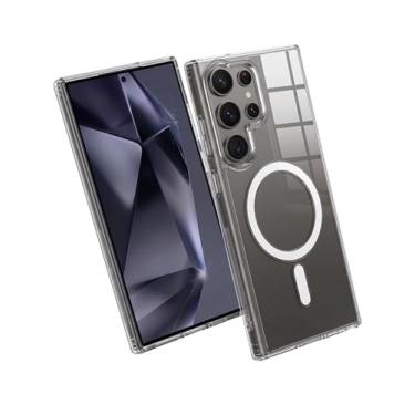 Imagem de Capa para Samsung Galaxy S24 ULTRA Capinha Slim Premium com [Proteção de Camera] Magnetica Anti-Amarelamento, Compatível MagSafe, Transparente Clear Case Resistente Riscos Anti Impacto