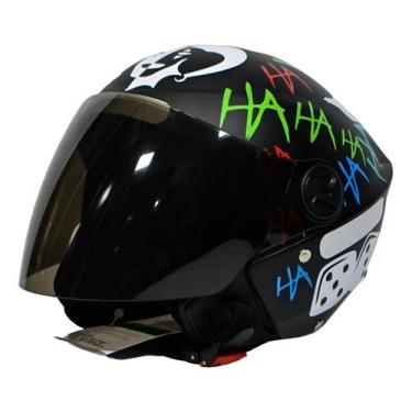 Imagem de Capacete Personalizado Coringa Joker Arlequina Com fumê - Tork, 58