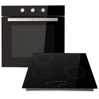 Imagem de Kit Cooktop Por Indução 4 Bocas E Forno De Embutir 77L Oster 220V, 220