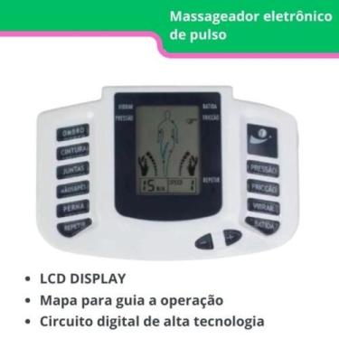 Imagem de Aparelho de Massagem e Estímulo  Pulso Eletrônico + LCD - Aparelho Mas