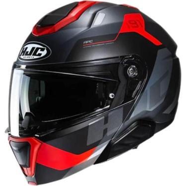 Imagem de Capacete HJC I91 Carst - Articulado, 63, Preto/Vermelho