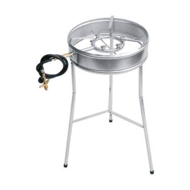 Imagem de Fogareiro Tripé para Camping Fogareiro 60cm com Borda 34cm Alta Pressão Papaléguas