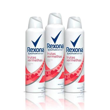 Imagem de Kit Desodorante Feminino Rexona Frutas Vermelhas Aerosol 150ml 3 Unidades