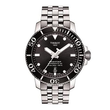 Imagem de Tissot Relógio masculino casual Seastar 660/1000 de aço inoxidável cinza T1204071105100