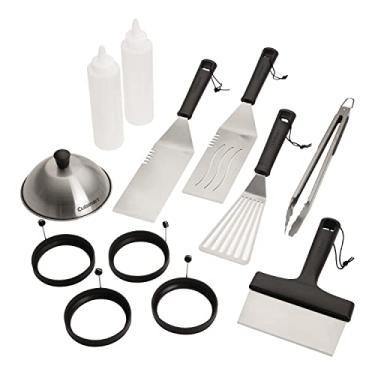 Imagem de Cuisinart Conjunto de ferramentas de 12 peças CGS-1312, acessórios para grelha externa - espátula, pinças, raspador, domo derretido, garrafa de água, anel de ovo de silicone