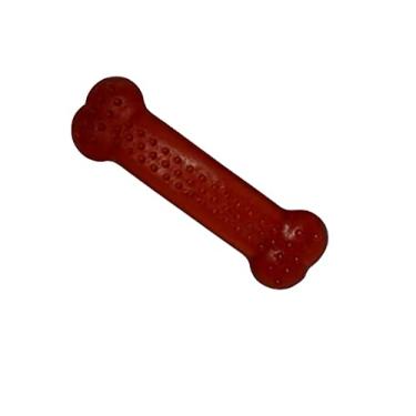 Imagem de Brinquedo para cães Osso Massageador Cristal (M) Vermelho