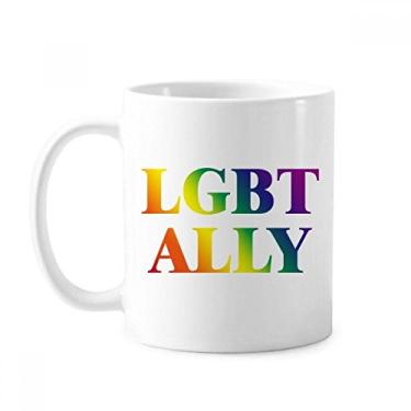 Imagem de Gradiente LGBT Ally Rainbow Homo Caneca Cerâmica Café Porcelana Utensílios de Mesa