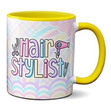 Imagem de Caneca Hair Stylist Profissão Cabelo Profossional Presente (Amarela)