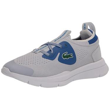Imagem de Lacoste Tênis de malha unissex infantil Run Spin, Lt Blu/Blu, 17