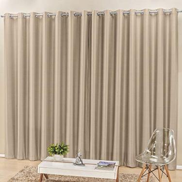 Imagem de Cortina Madri para Trilho Suisso Tecido Semi Blackout 2,00m x 1,70m Sala Quarto - Bege