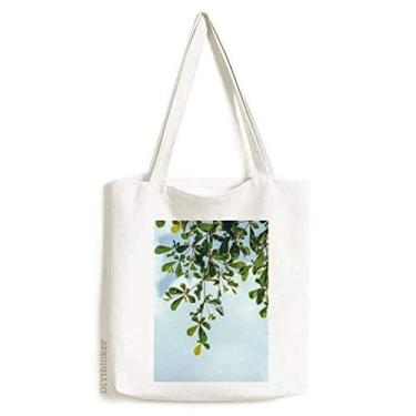 Imagem de Sacola de lona verde azul céu Art Deco presente moda sacola de compras bolsa casual bolsa de compras