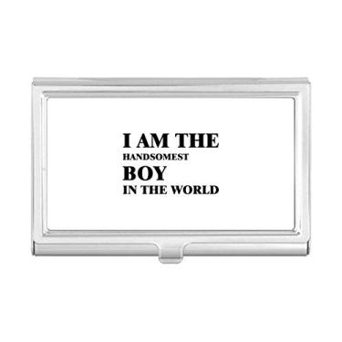 Imagem de Porta-cartões de visita I Am The Handsomest Boy